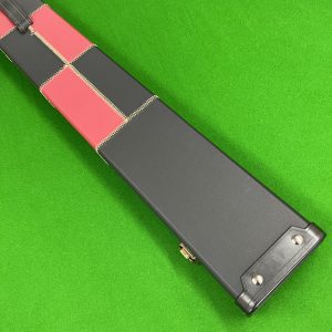 Cuephoria 3/4 Wide 3-Lane Snooker Pool Cue Case - Red & Black