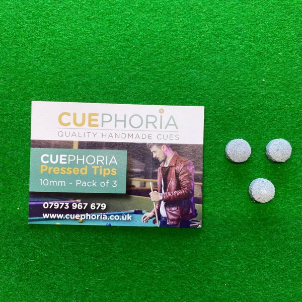 Cuephoria 10mm Pressed Tips - Pack Of 3 Medium