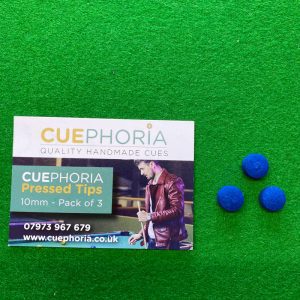 Cuephoria 10mm chalked Pressed Tips - Pack Of 3 Medium