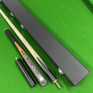 Cuephoria 3/4 Snooker Pool Cue Plus Hard Black Case – 9.5mm Tip