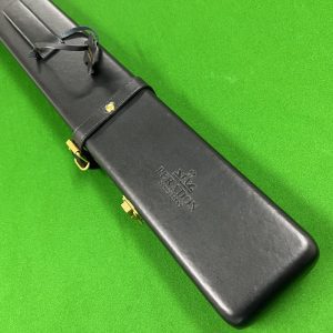 Peradon 50/50 Two Piece Real Leather Snooker Pool Cue Case With Straps